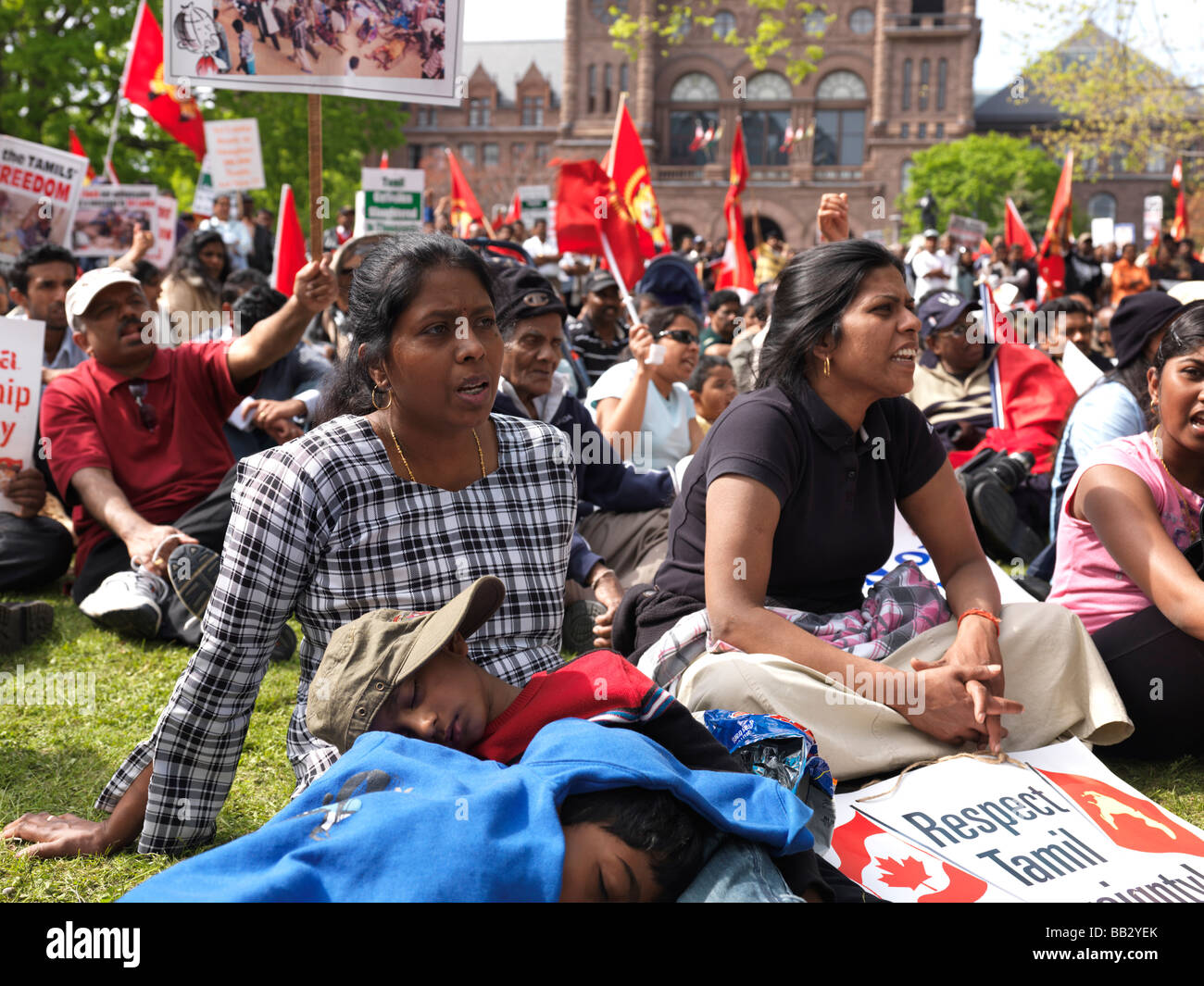 Toronto-Tamilen Protest gegen Krieg in Sri Lanka Stockfoto