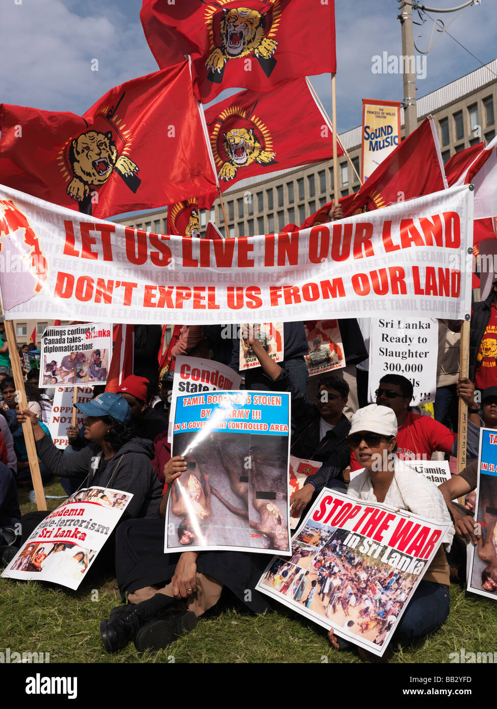 Toronto-Tamilen Protest gegen Krieg in Sri Lanka Stockfoto