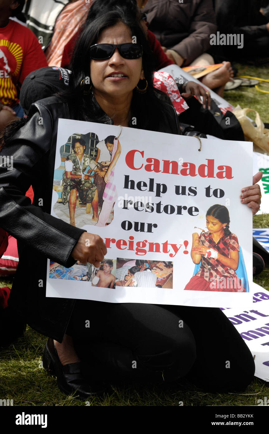 Toronto-Tamilen Protest gegen Krieg in Sri Lanka Stockfoto