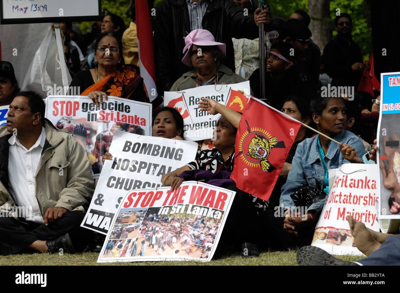 Toronto-Tamilen Protest gegen Krieg in Sri Lanka Stockfoto