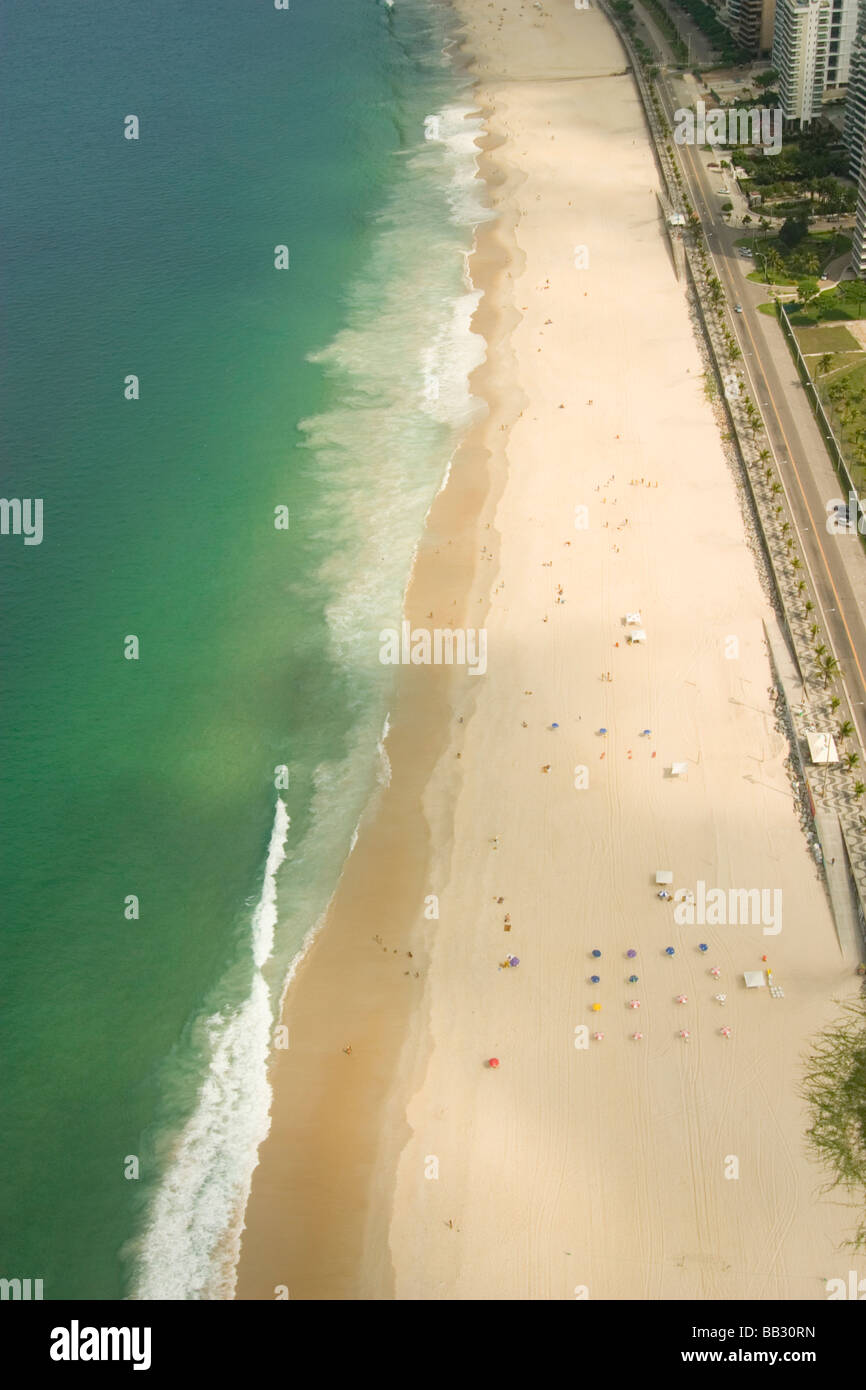 Luftaufnahme von Hanglider Pepino Strand, Südende von Rio de Janeiro, Brasilien (RF) Stockfoto