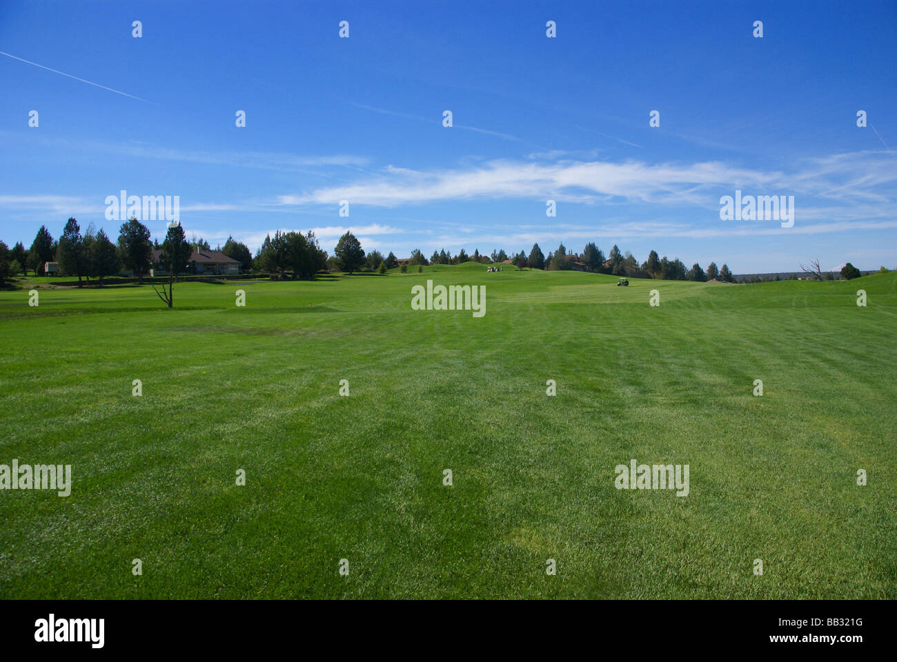 Golfplatz grüne Fairway blauen Himmel Eagle Crest Resort Golf Course Central Oregon Stockfoto