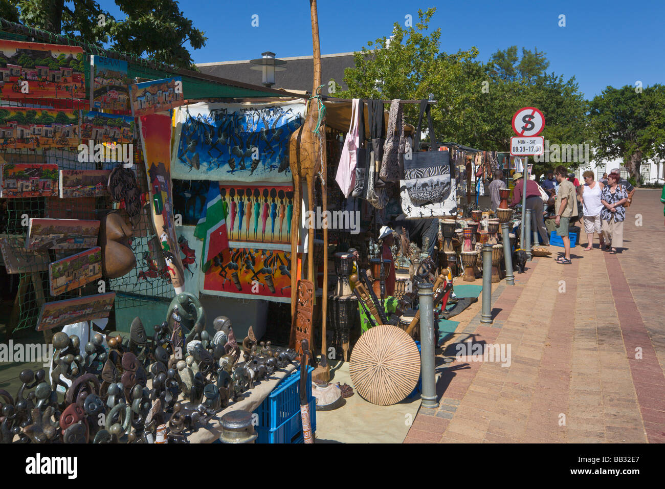 Afrikanisches Kunsthandwerksmarkt, Stellenbosch, "Südafrika" Stockfoto