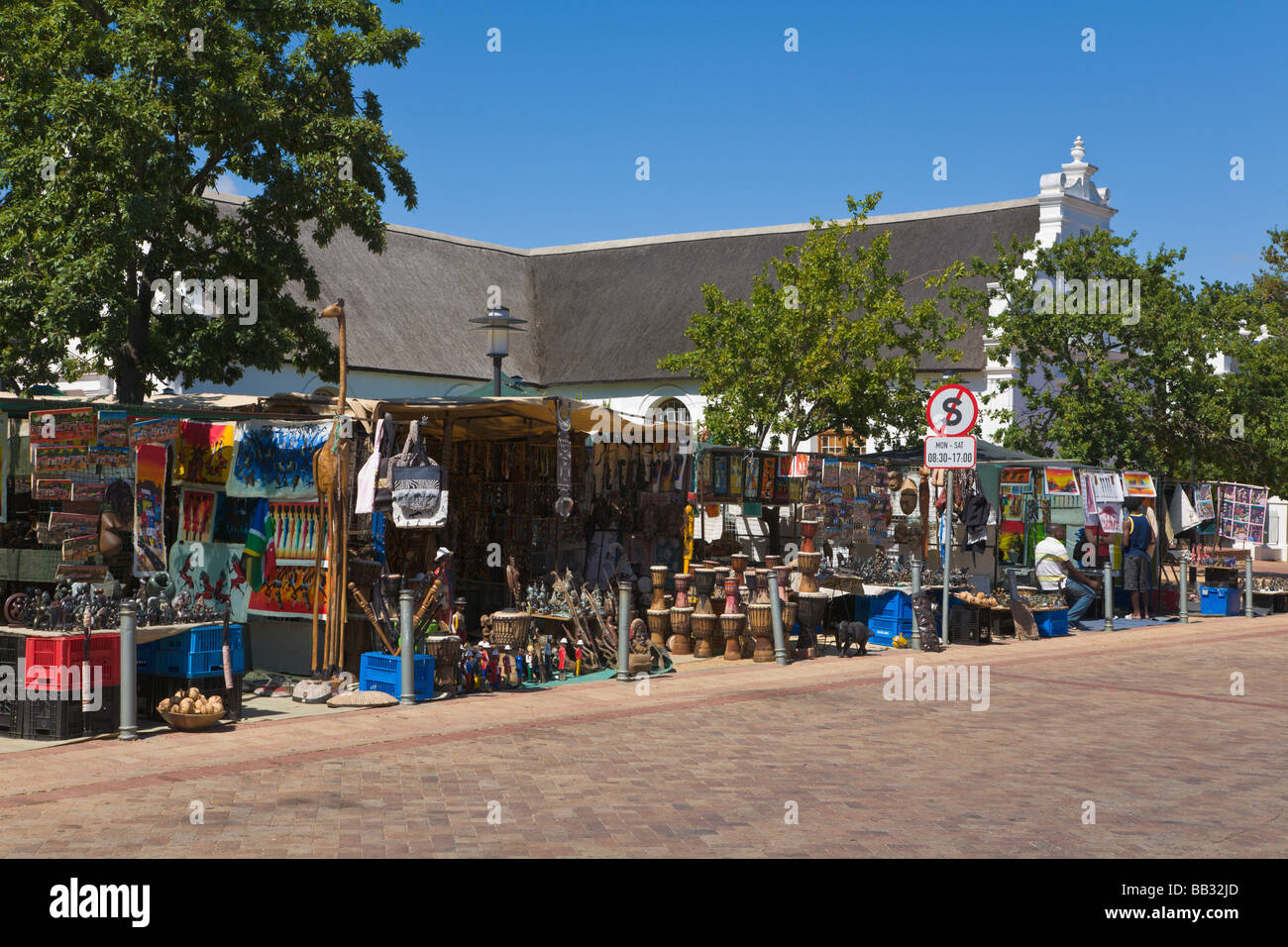 Afrikanisches Kunsthandwerksmarkt, Stellenbosch, "Südafrika" Stockfoto