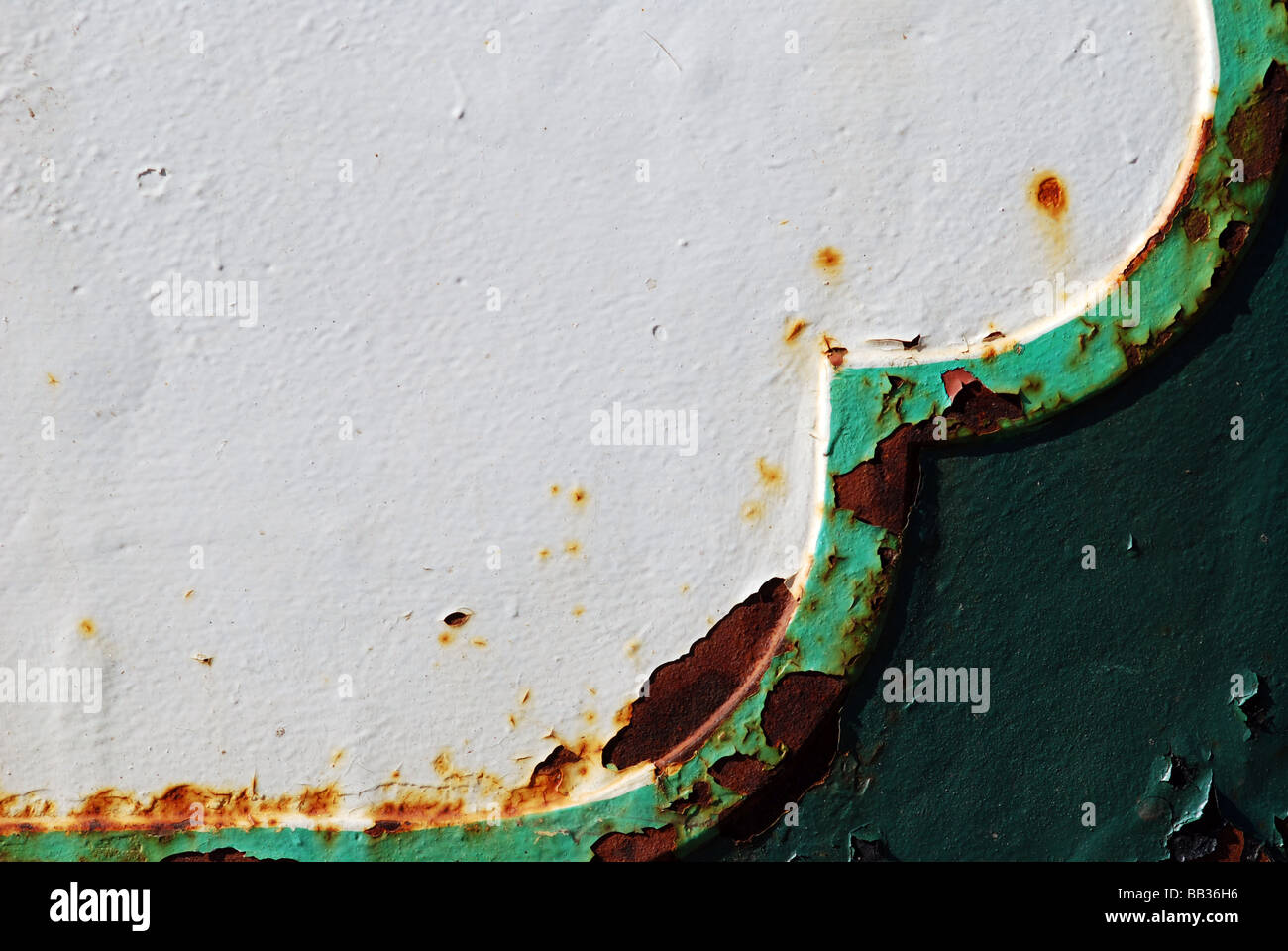 Rostiges Eisen Panel Grenze Stockfoto