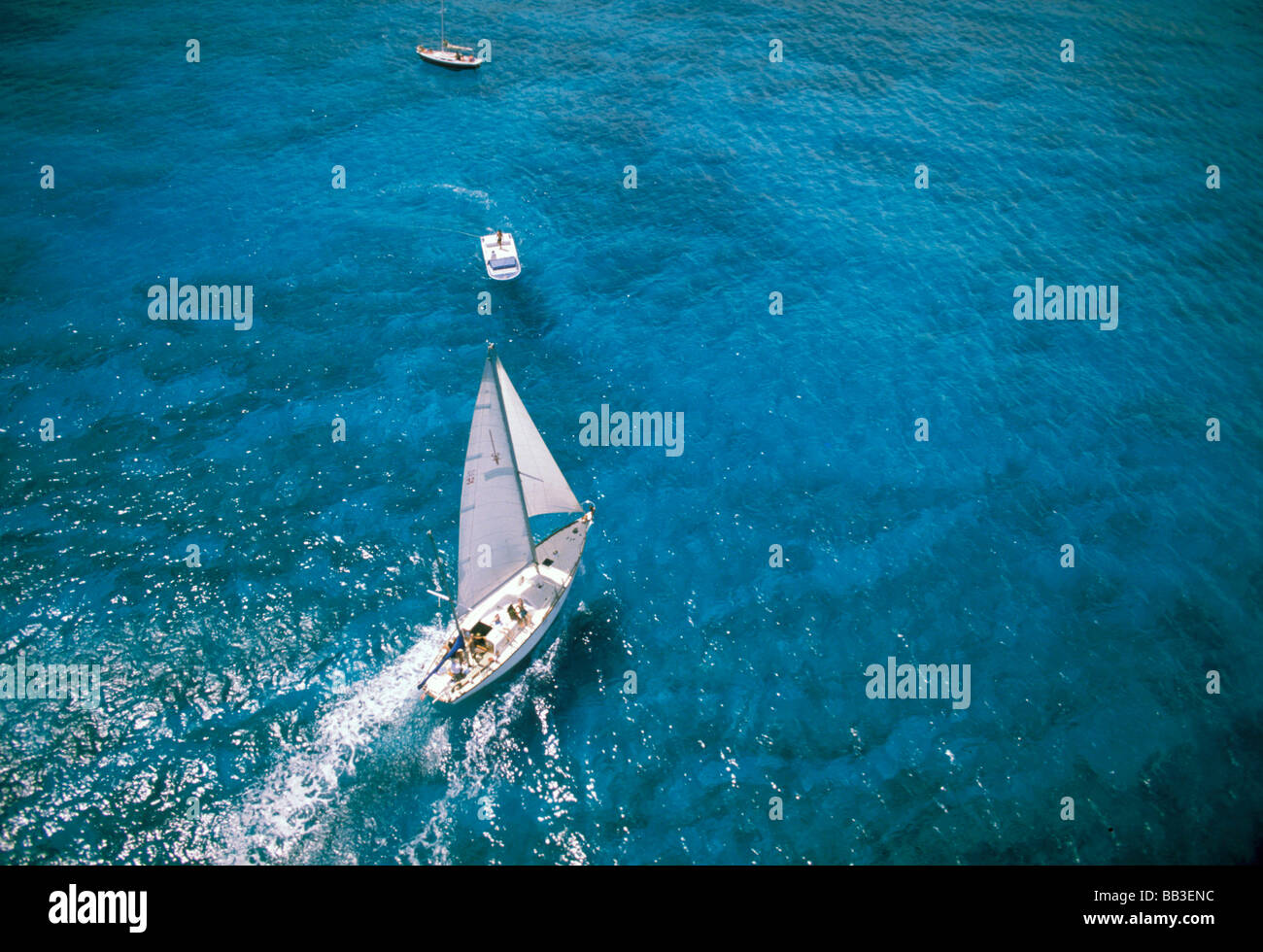 USA, Hawaii. Boote auf dem Meer Stockfoto