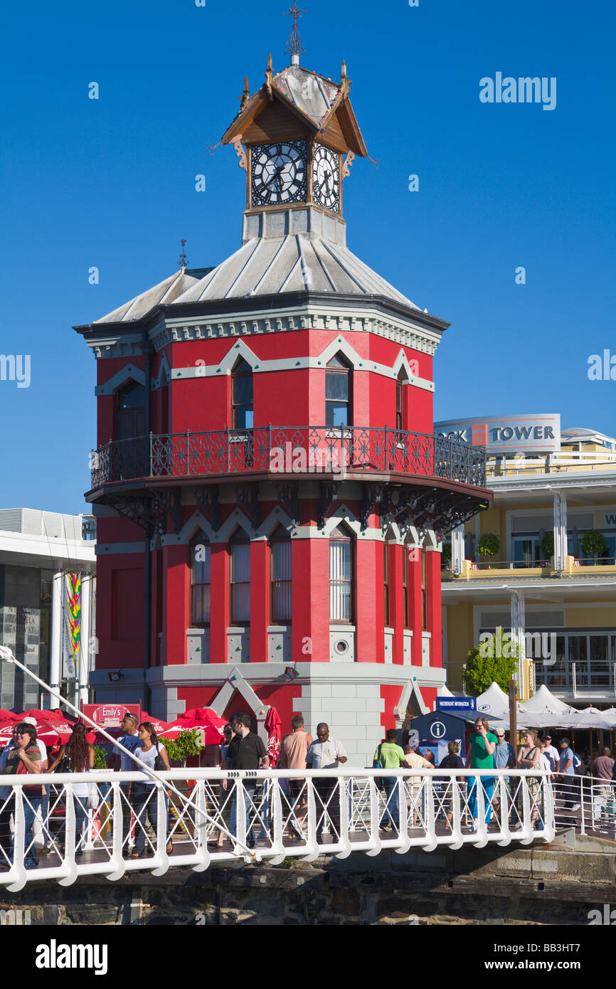 Hafen und "Clock Tower", "V & A Waterfront", "Cape Town", "Südafrika" Stockfoto