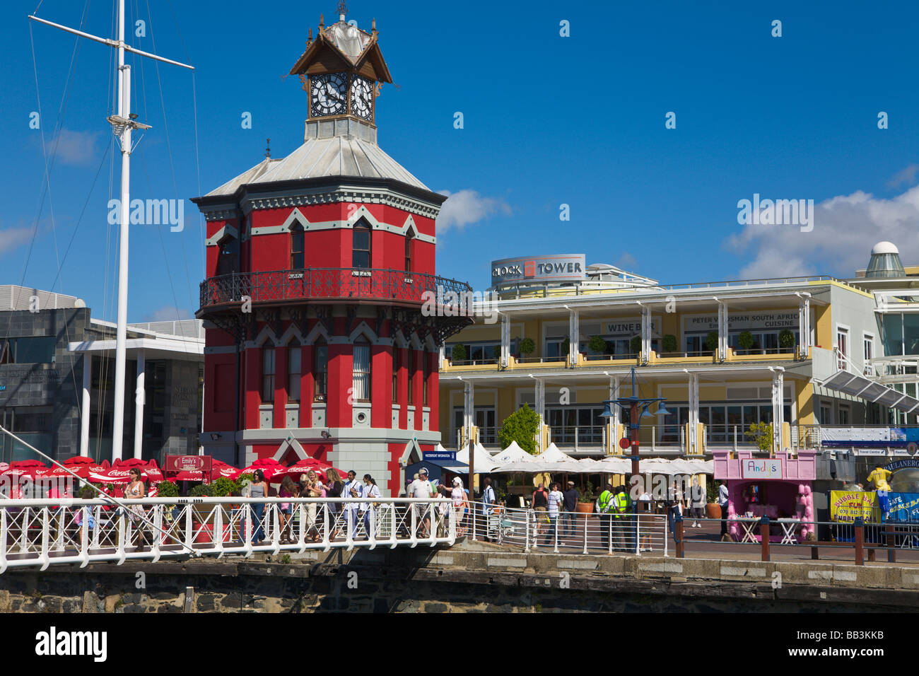 Hafen und "Clock Tower", "V & A Waterfront", "Cape Town", "Südafrika" Stockfoto