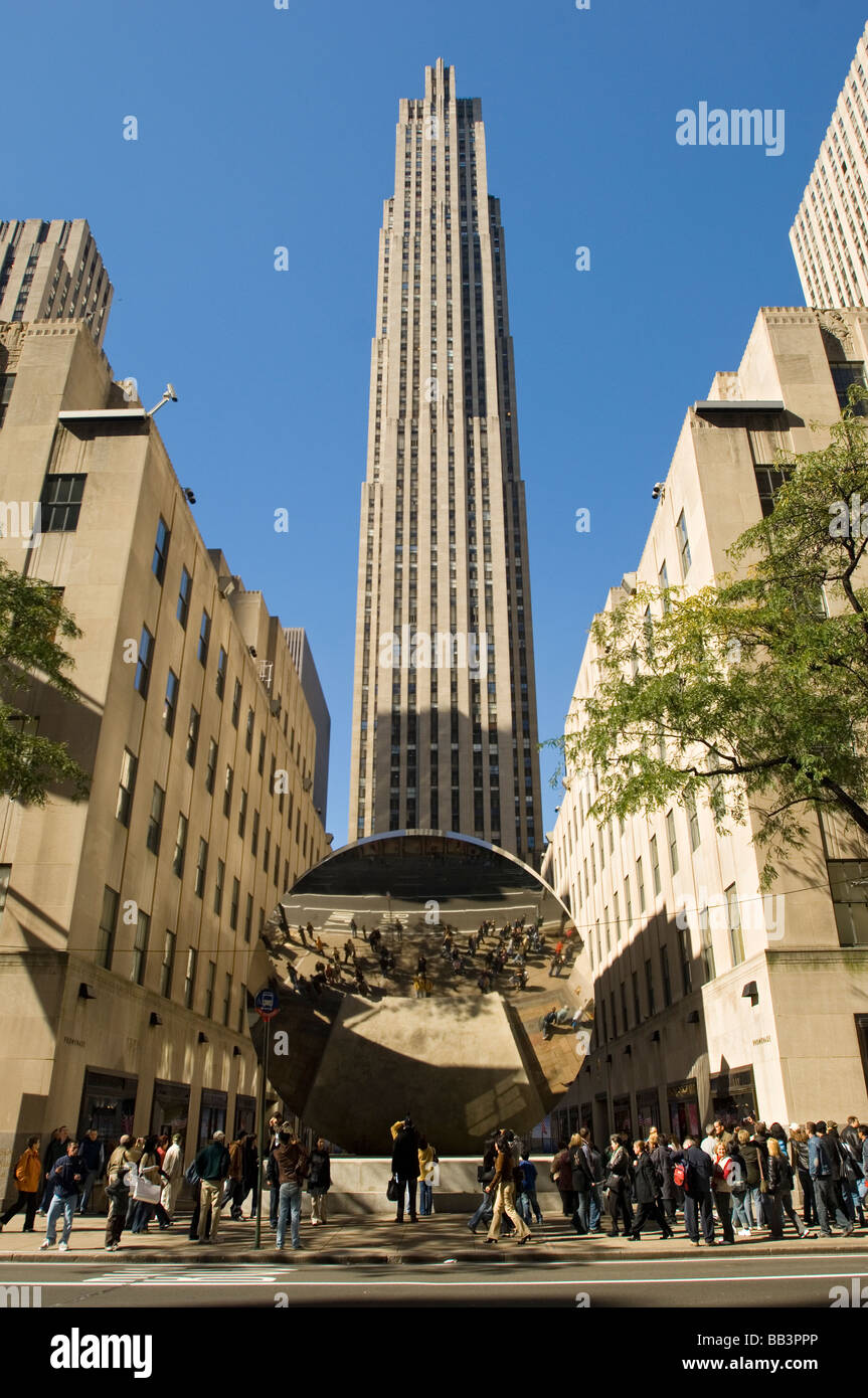 GE Building am Rockefeller Center in Manhattan, New York, USA, Vereinigte Staaten von Amerika. Stockfoto