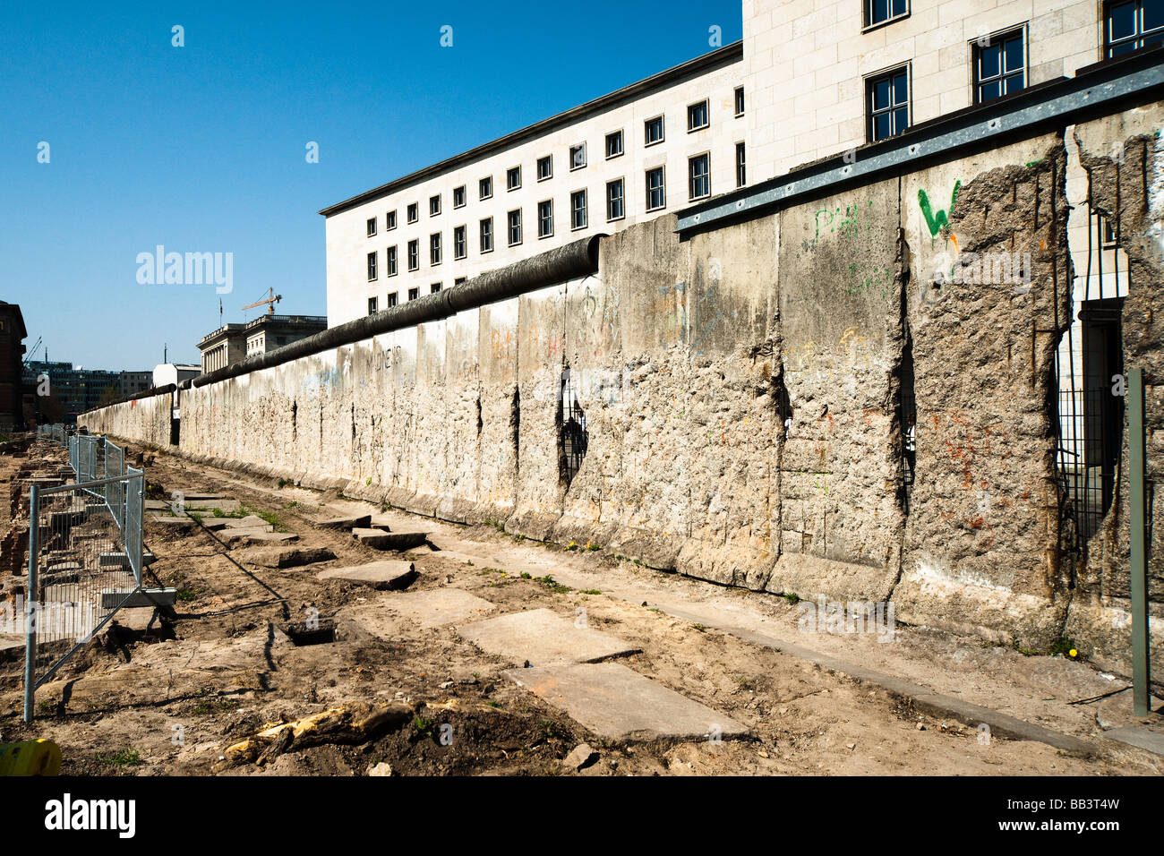Die Berliner Mauer, die Ost und West Berlin während des Kalten Krieges getrennt Stockfoto
