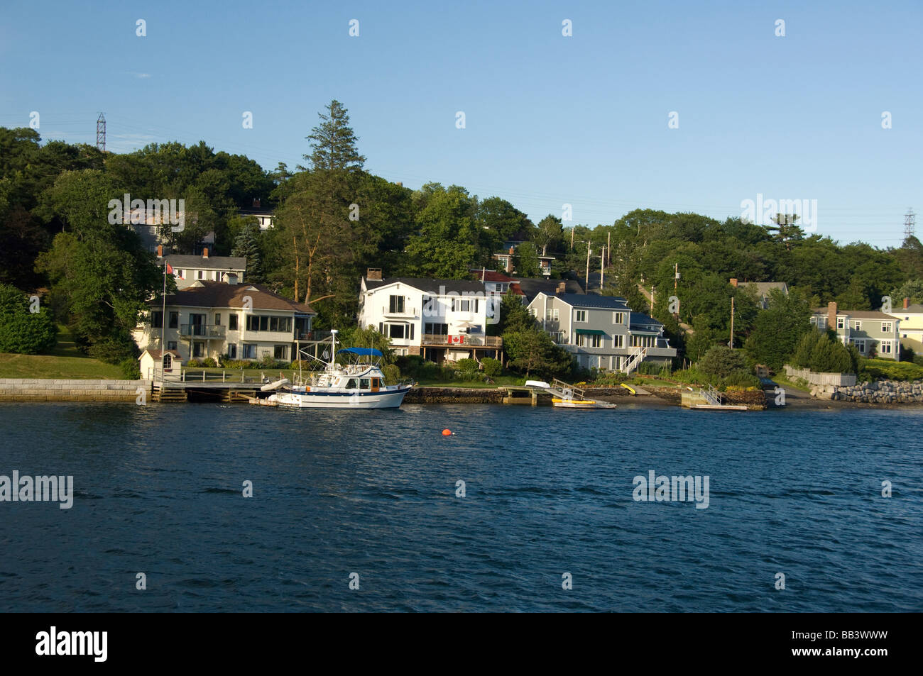 Kanada, Nova Scotia Halifax. Exklusive Häuser in der Nähe von Point Pleasant Park. Stockfoto