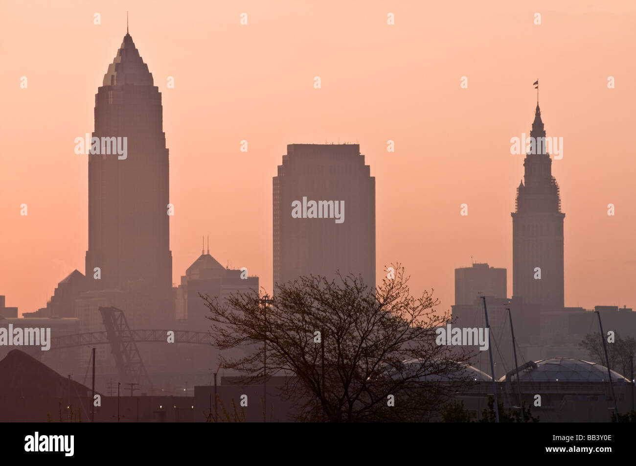 Innenstadt von Cleveland Stockfoto