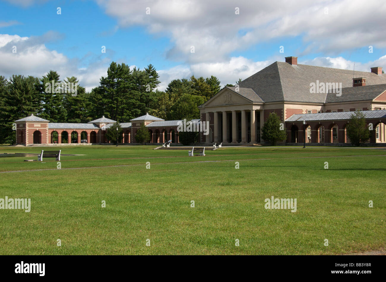 USA, New York, Saratoga Springs in Saratoga Spa Staatspark, Roosevlet Bäder Stockfoto