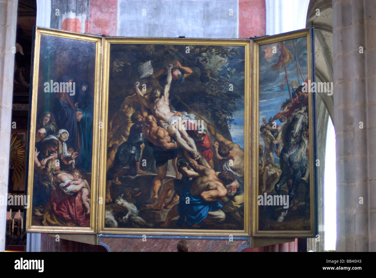 Europa, Belgien, Flandern, Provinz Antwerpen, Antwerpen, die Anhebung des Kreuzes von Rubens Stockfoto