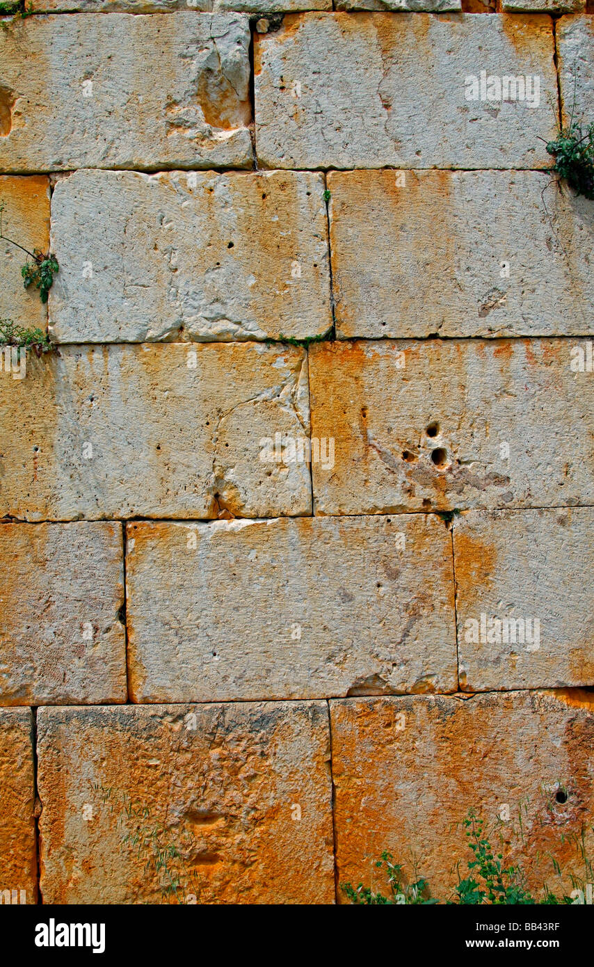 Alte Steinmauer Stockfoto