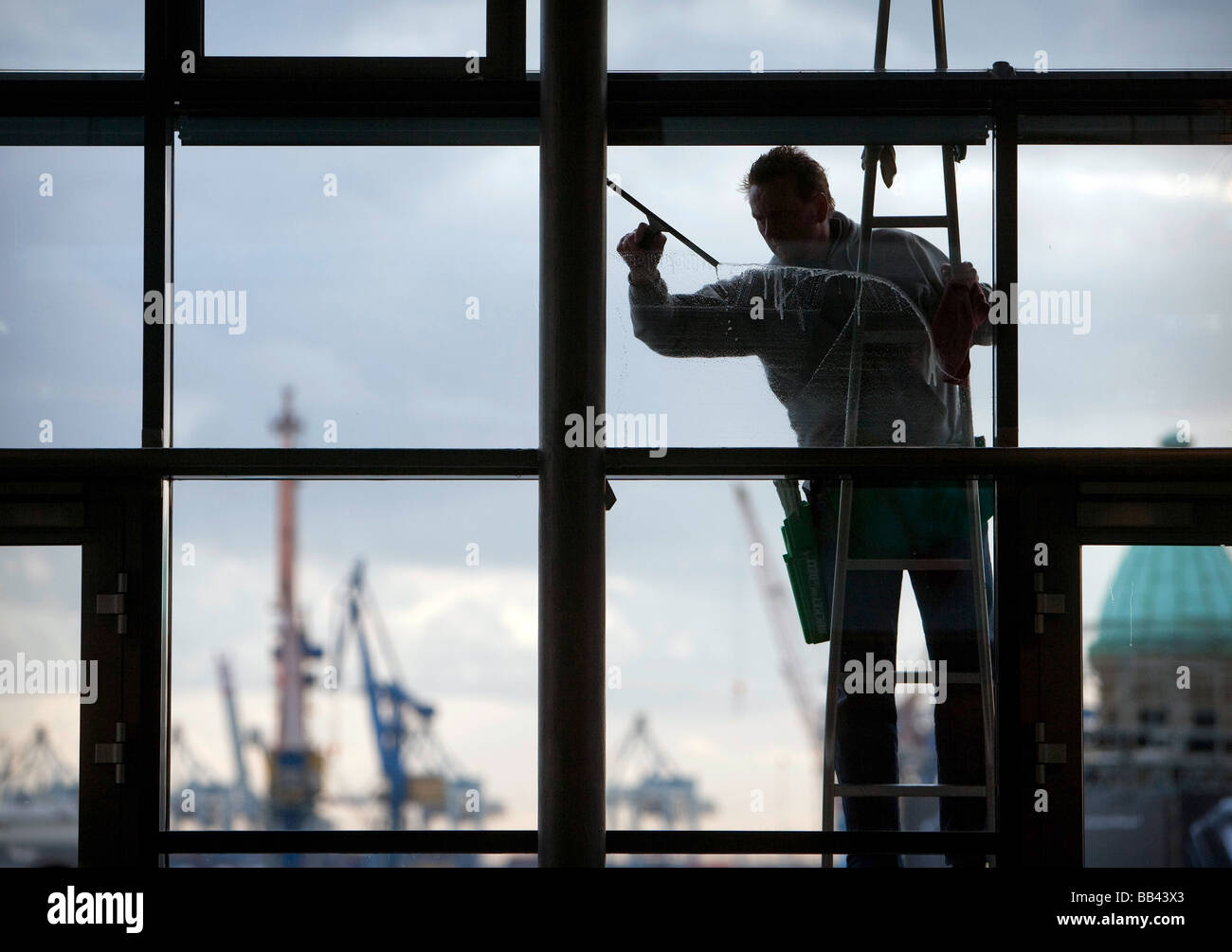 Fensterputzer Stockfoto