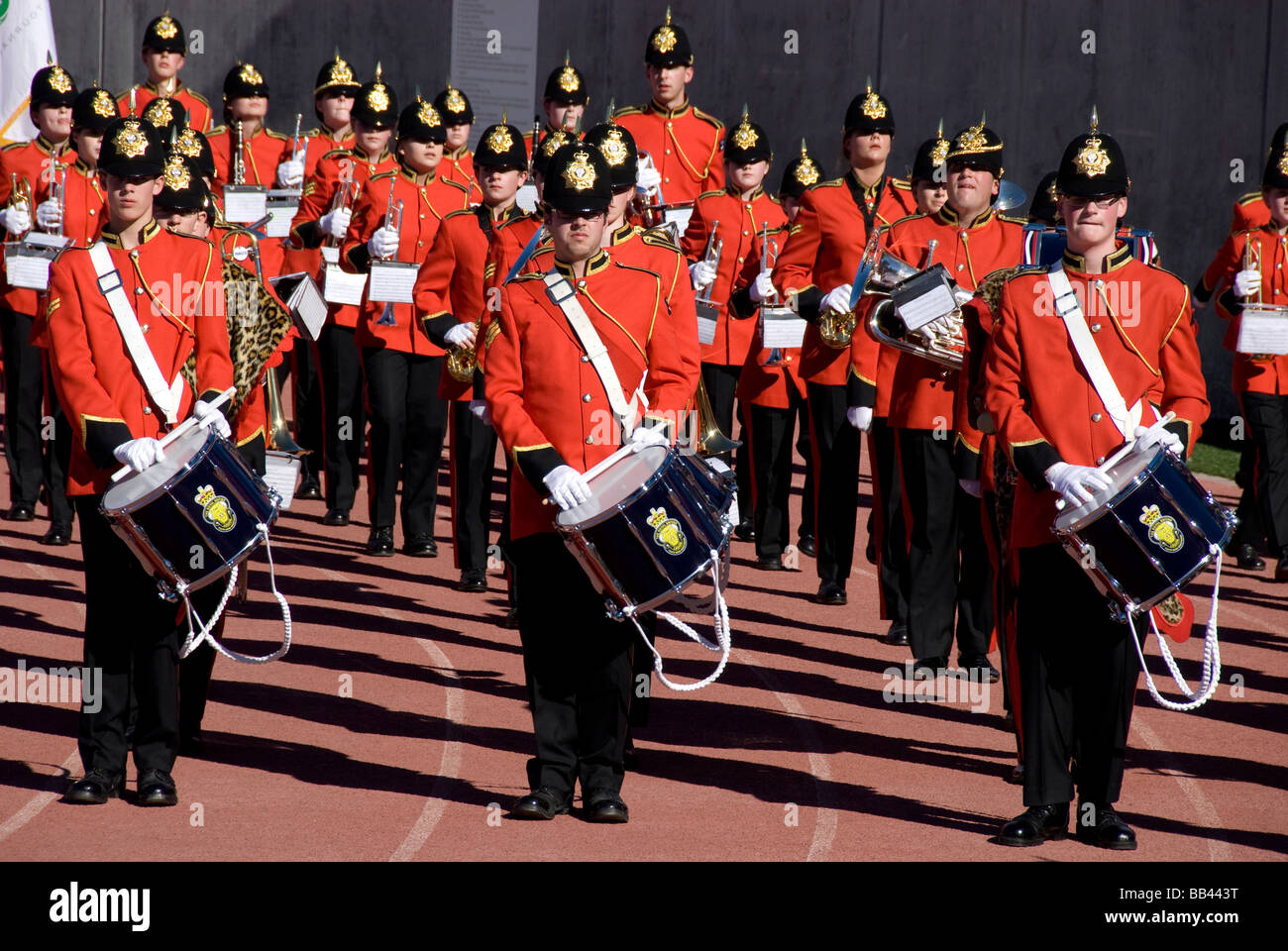 Kalifornien, Pasadena. 2009-Tournament of Roses Bandfest. Royal British Legion Jugendkapelle aus Brentwood, Essex, England. Stockfoto