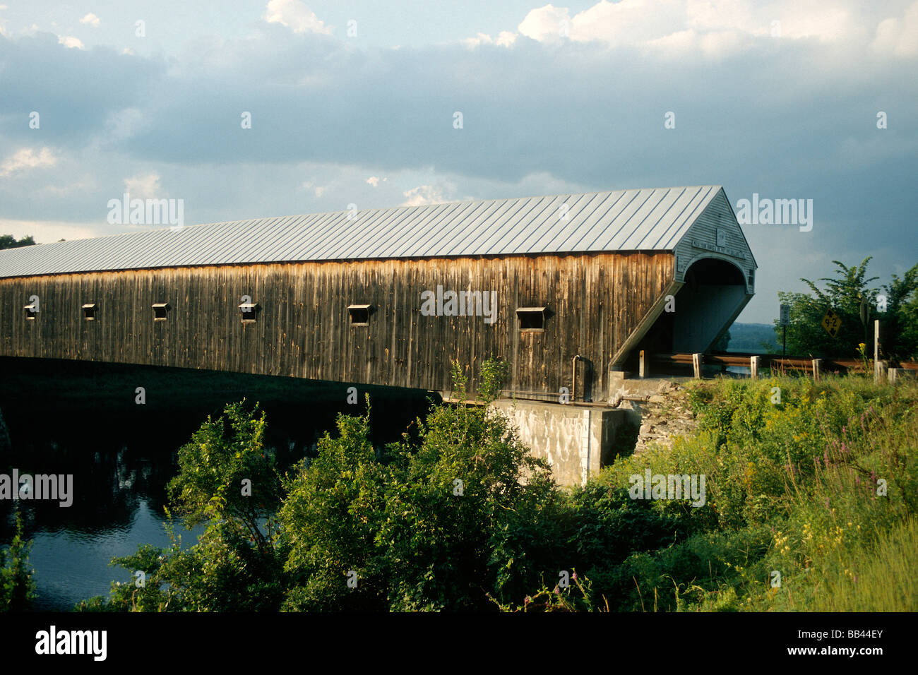 Nordamerika-USA-Vermont-Windsor. Cornish-Windsor Covered Bridge verbindet eine Stadt in Vermont zum anderen in New Hampshire Stockfoto