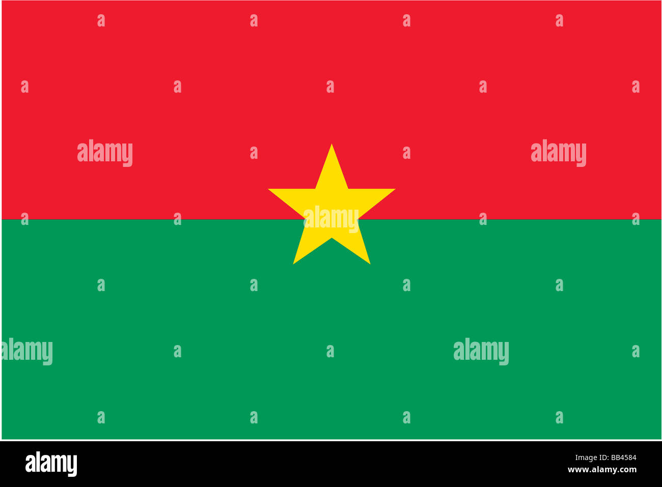 Flagge von Burkina Faso Stockfoto