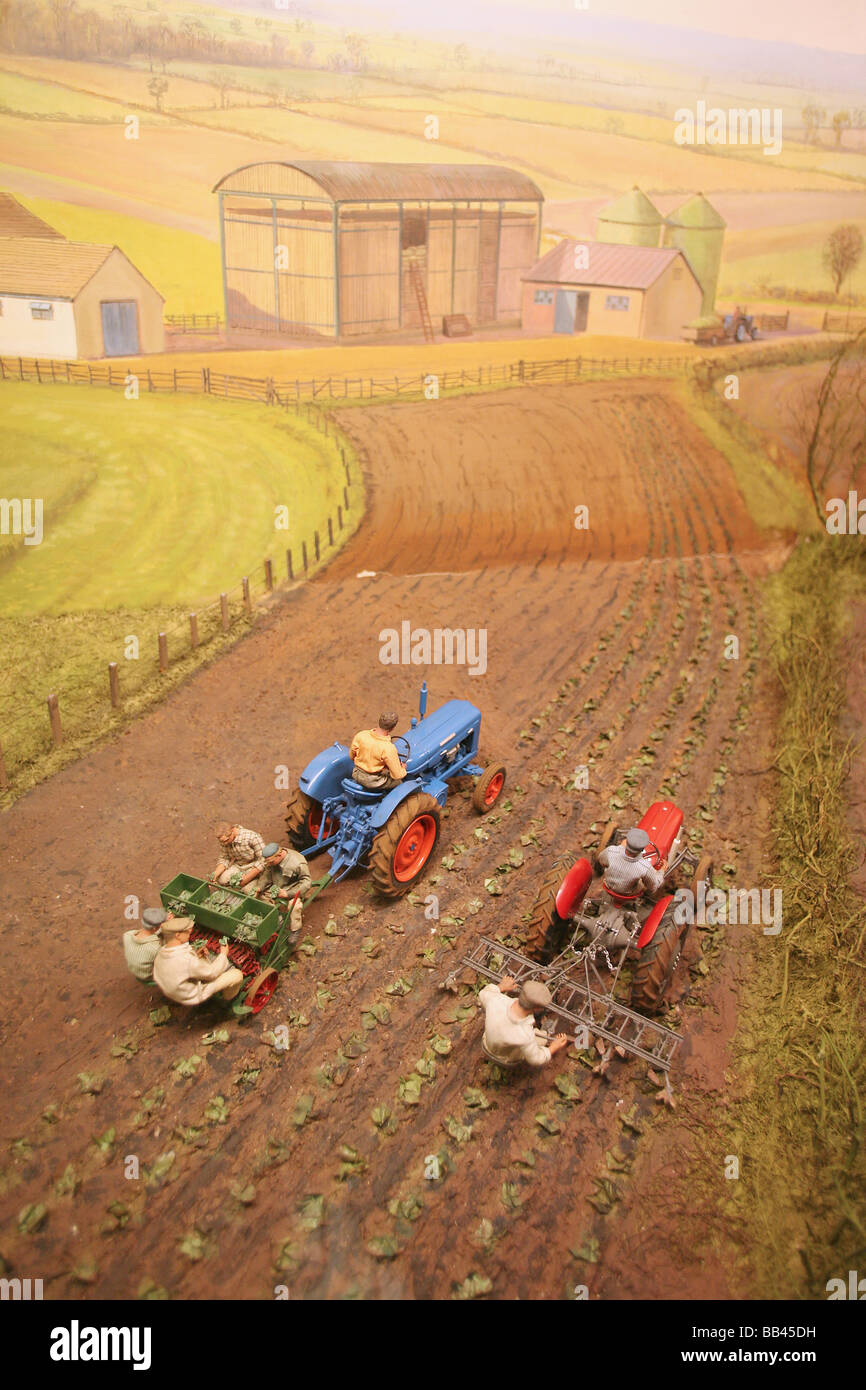 Landwirtschaftlichen Diorama Science Museum London Stockfoto