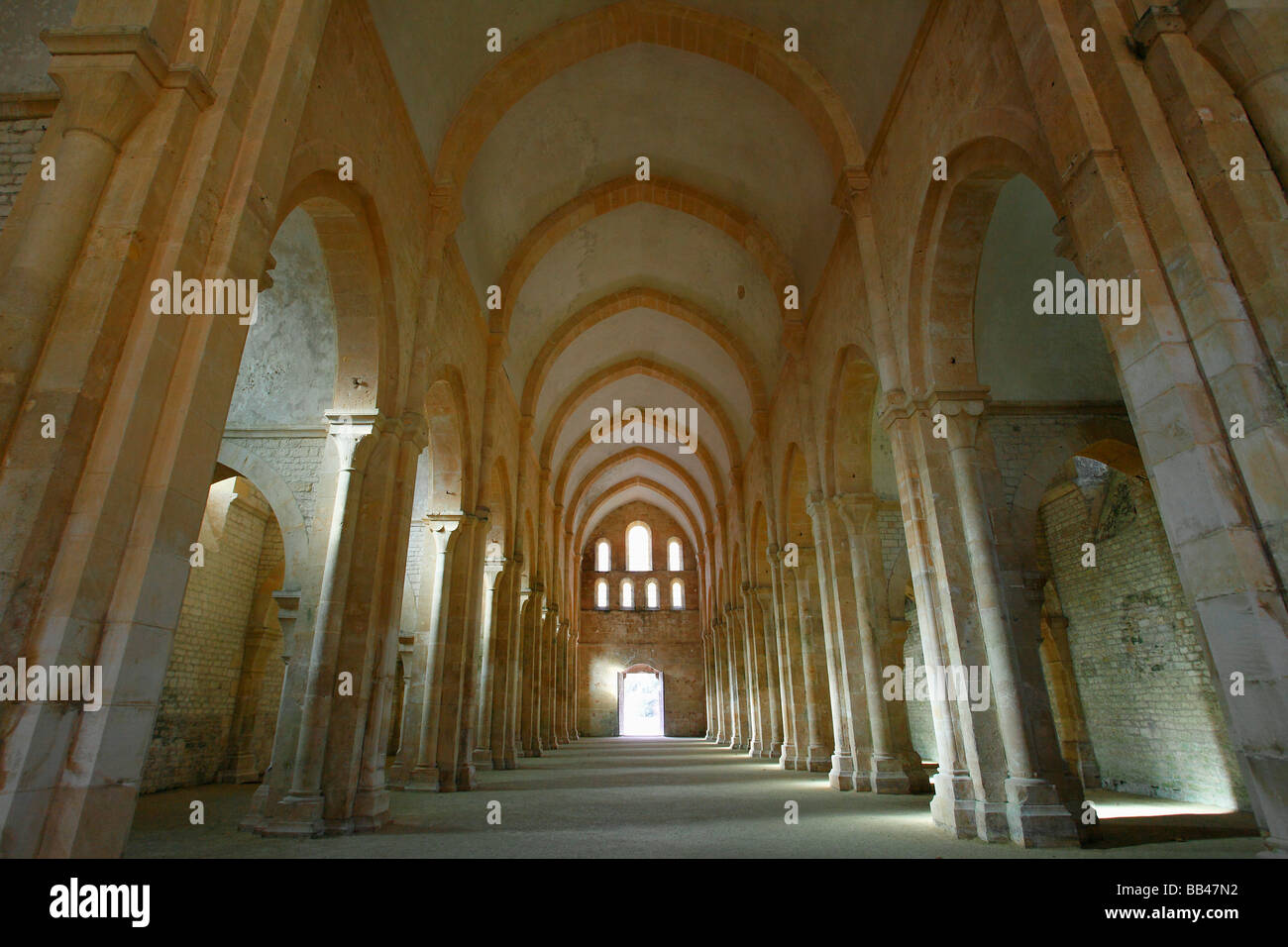FONTENAY ABTEI MONTBARD, BURGUND FRANKREICH Stockfoto