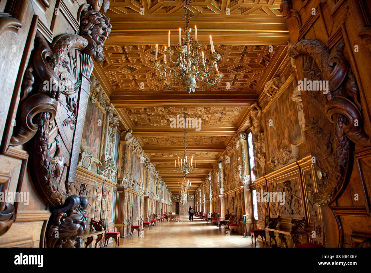DAS SCHLOSS VON FONTAINEBLEAU FRANKREICH Stockfoto