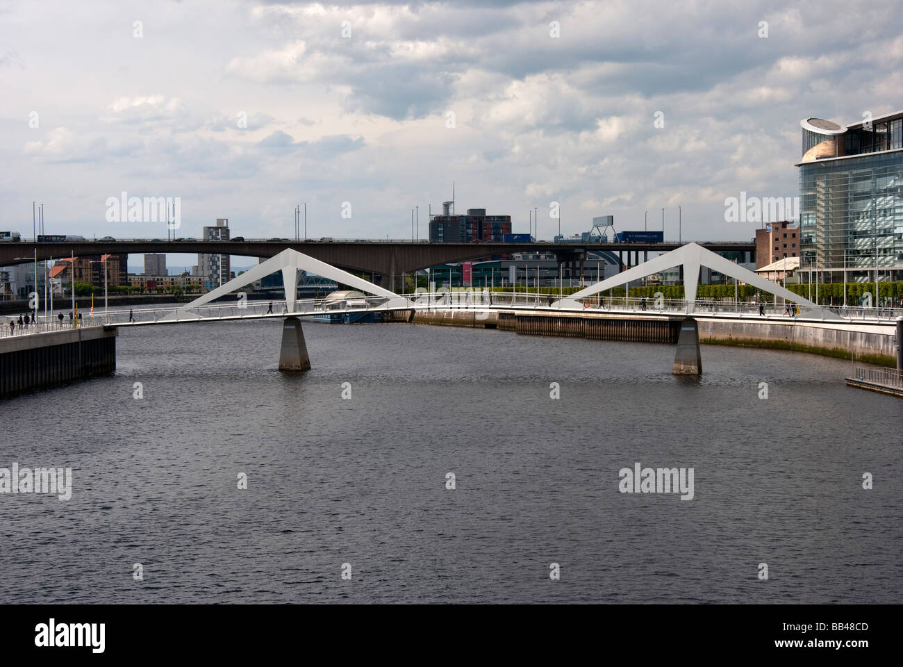 Tradeston Fußgänger & Fahrrad überbrücken Glasgow Stockfoto