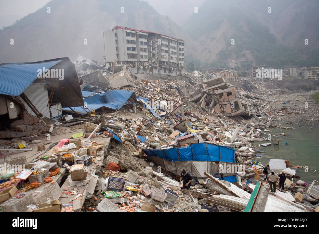Erdbeben in Sichuan Stockfoto