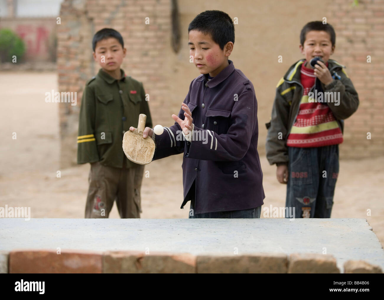 Tischtennis in China Stockfoto