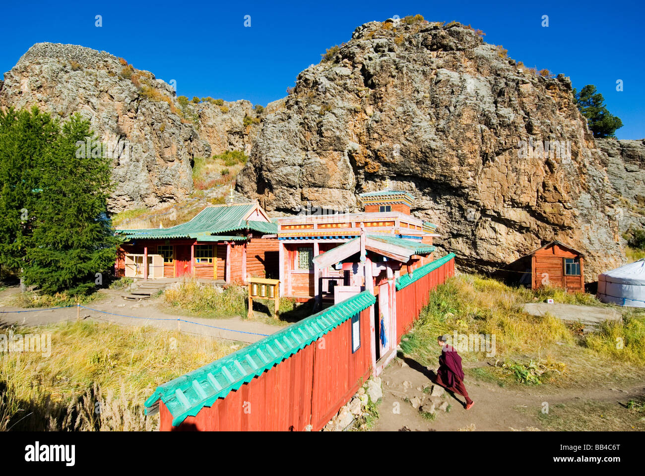 Tuvkhun Kloster, Mongolei Stockfoto