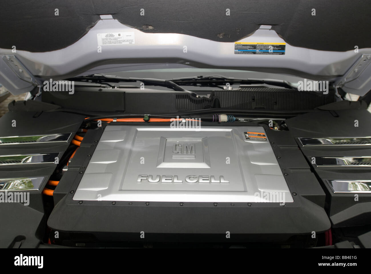 General Motors zeigt Chevrolet Equinox-Wasserstoff-Brennstoffzellen-Fahrzeuge in NY City Hall Stockfoto