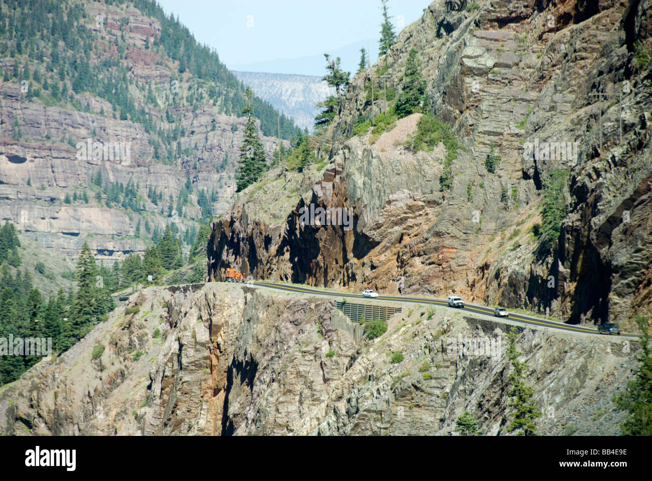 Colorado, uns Hwy 550 (aka Million Dollar Highway), Ouray. San Juan Skyway, Colorado erste scenic Byway. Stockfoto