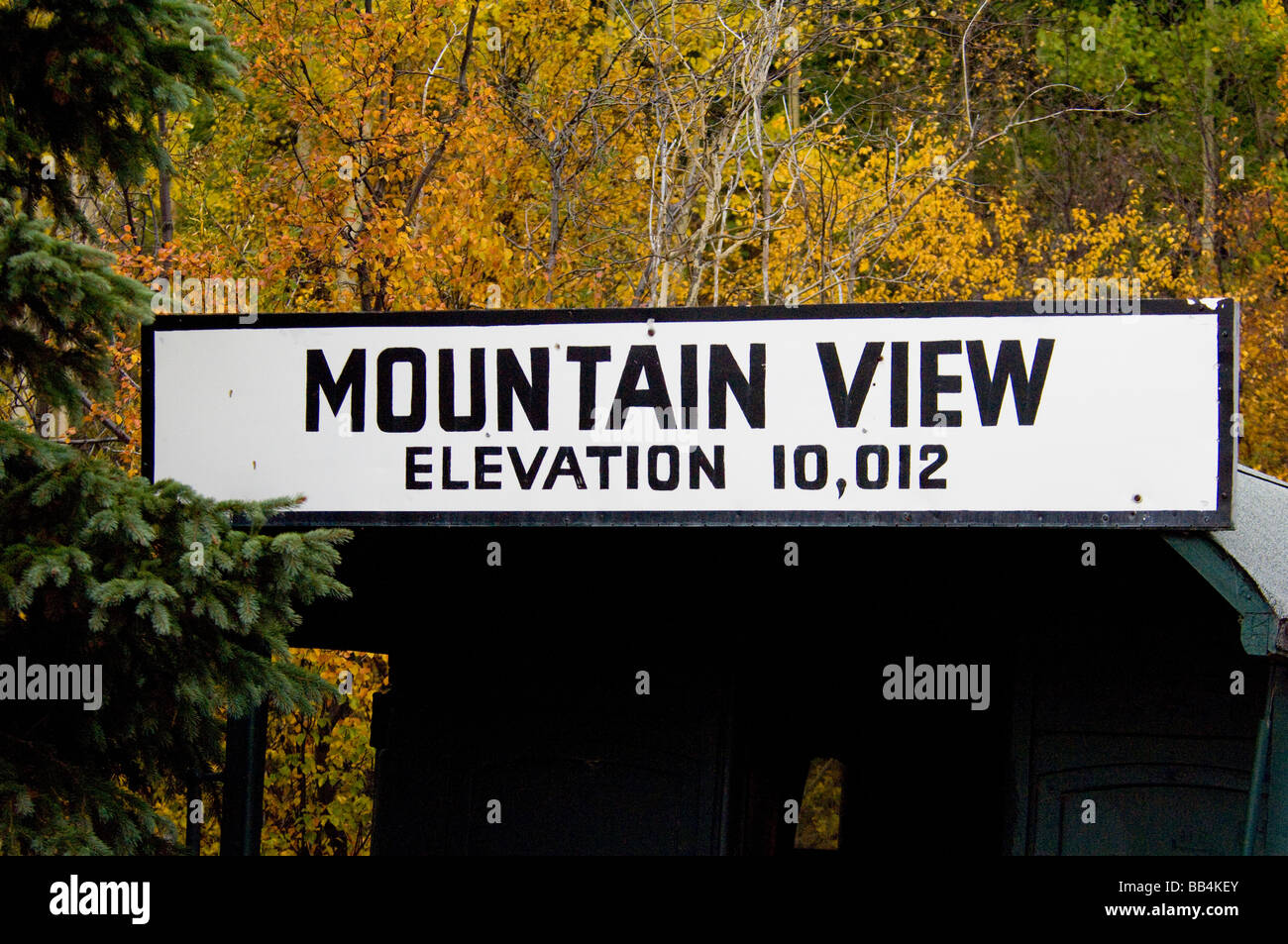 Colorado, Colorado Springs, Manitou Springs. Pikes Peak Cog Railway. Ansichten aus dem Zug. Stockfoto