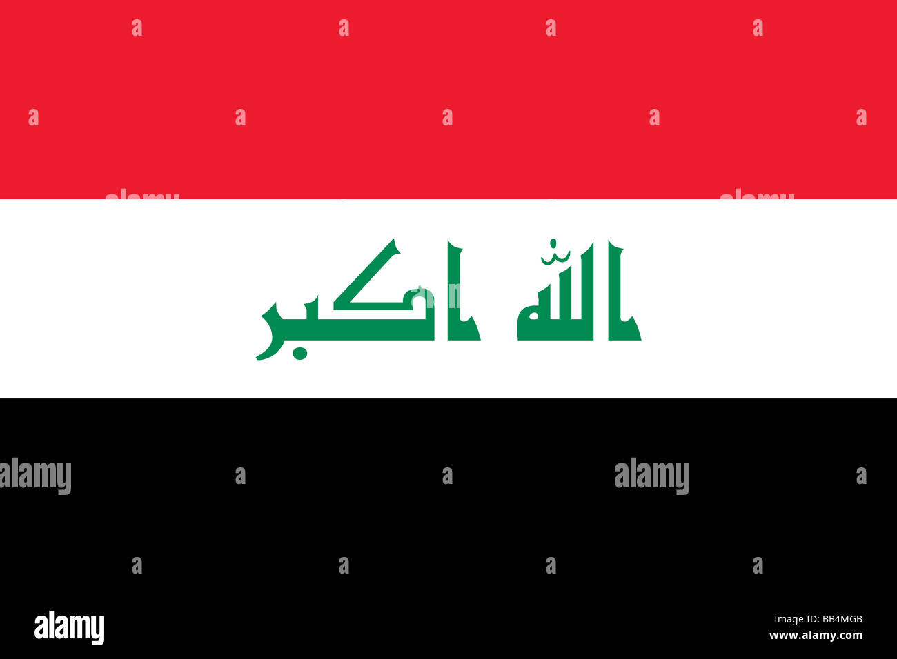 Flagge des Irak Stockfoto
