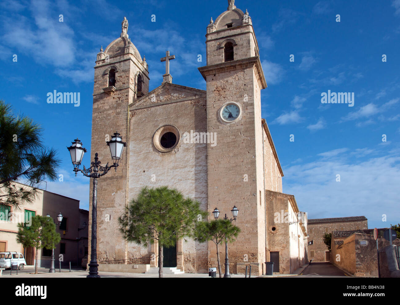 Kirche von Cosme und Damian Pina Mallorca Balearen Spanien Stockfoto