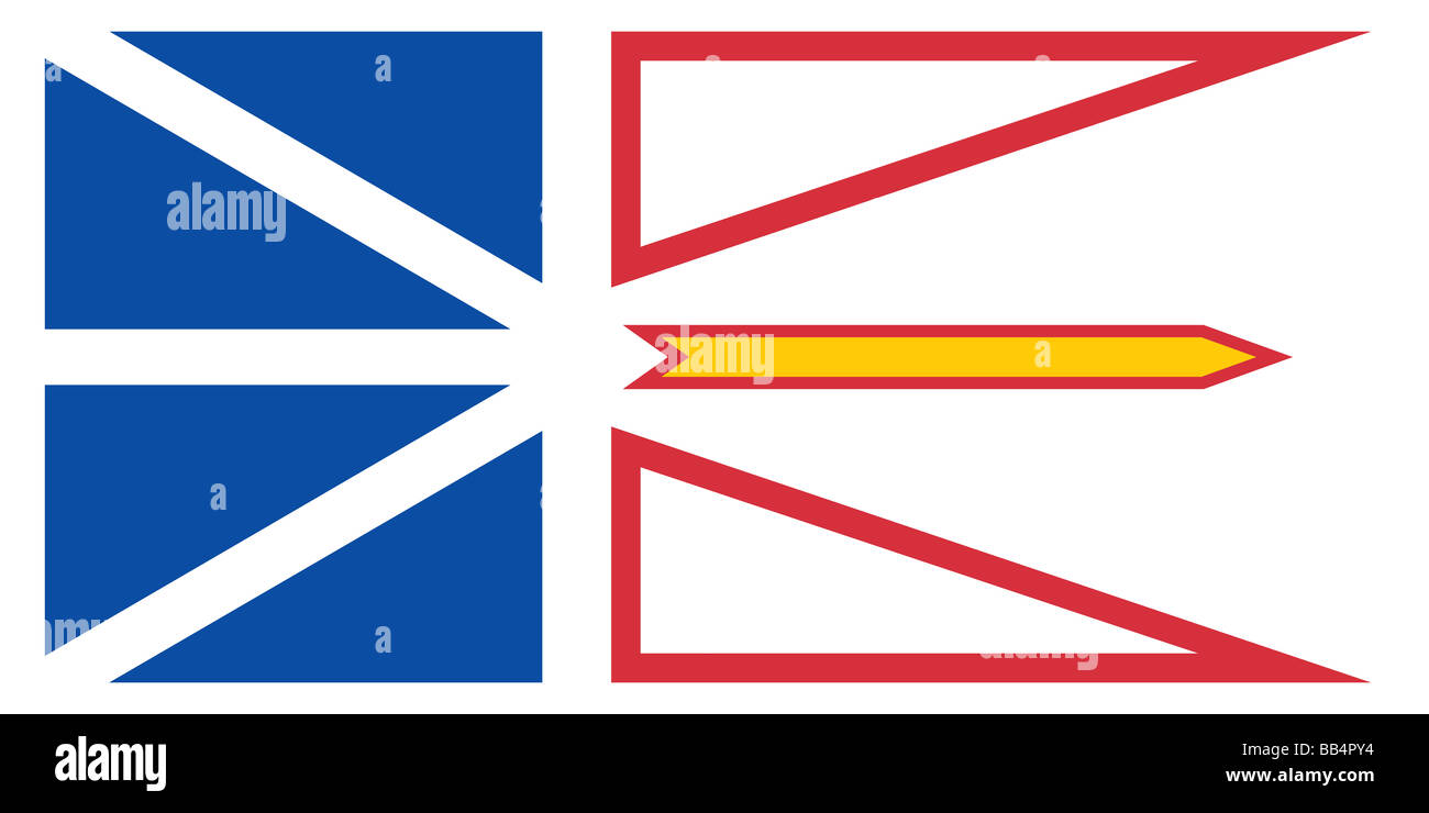 Flagge von Neufundland Stockfoto