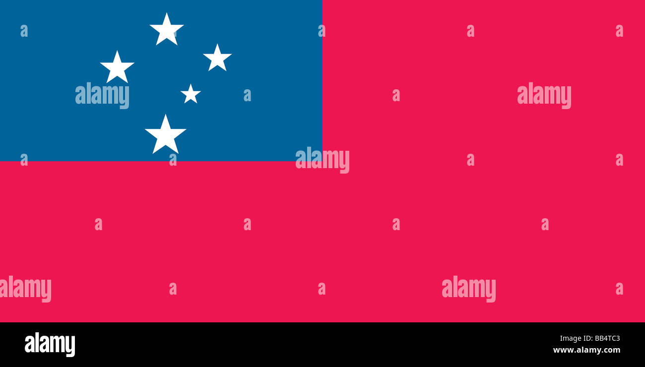 Flagge von Western Samoa Stockfoto