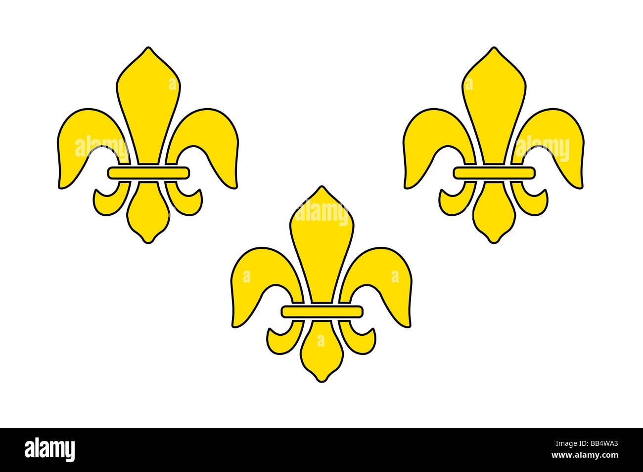 Historische Flagge Der Vereinigten Staaten Von Amerika. Fleurs-De-Lis Auf  Einem Weißen Feld War Einer Der Vielen Flaggen Von Earl Nach Amerika  Getragen Stockfotografie - Alamy