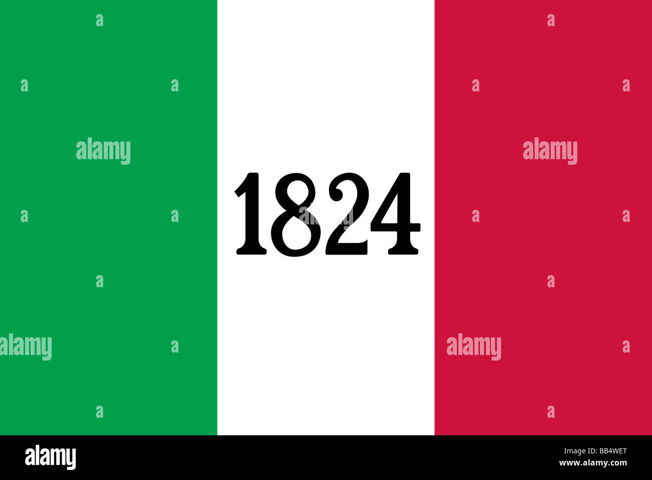 Historische Flagge der Vereinigten Staaten von Amerika. Bei Alamo geflogen, wenn Texas für die Unabhängigkeit von Mexiko kämpfte. Auf Mar Stockfoto