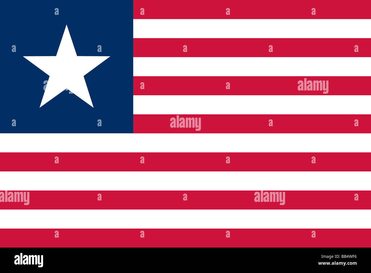Historische Flagge der Vereinigten Staaten von Amerika. Die Marine Flagge der Republik von Texas wurde 10. Dezember 1836, an den Tannen genehmigt. Stockfoto