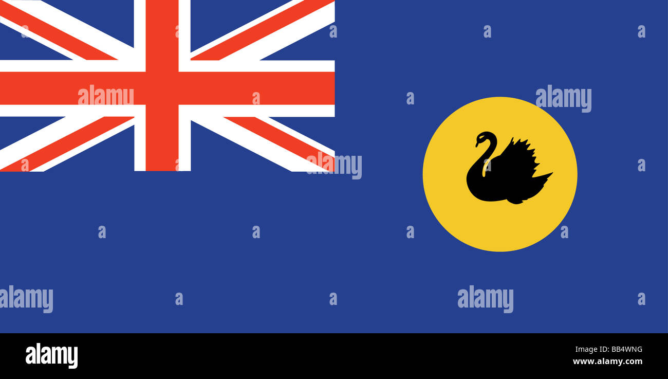 Flagge von Western Australia Stockfoto