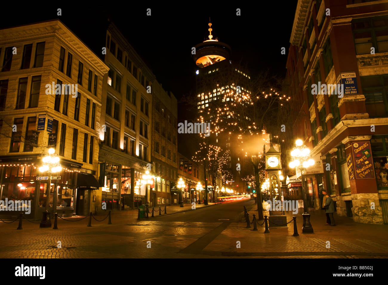 Das Gebiet Gastown Vancouver British Columbia Kanada Stockfoto
