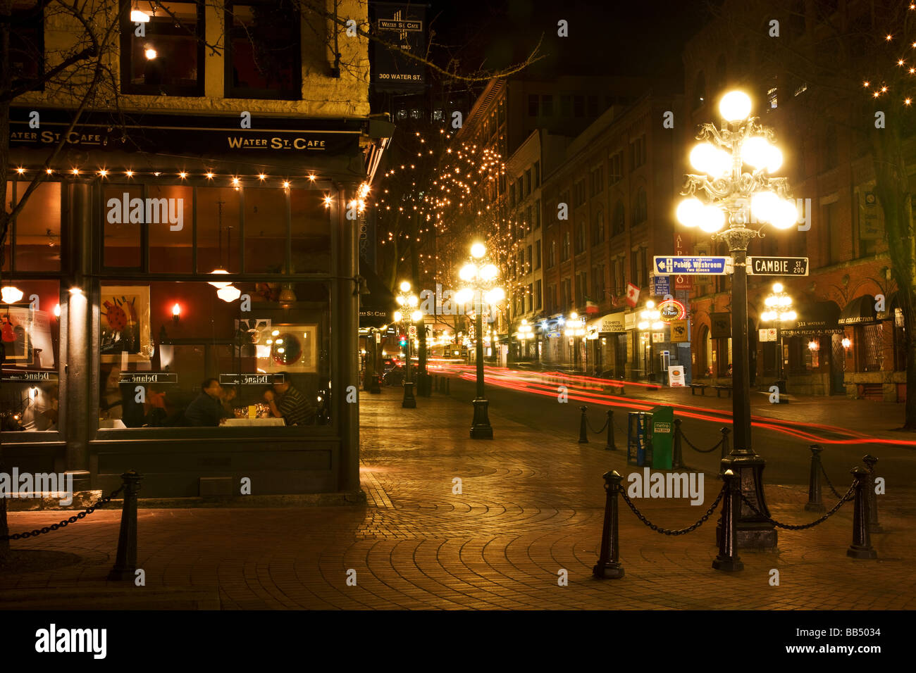 Das Gebiet Gastown Vancouver British Columbia Kanada Stockfoto