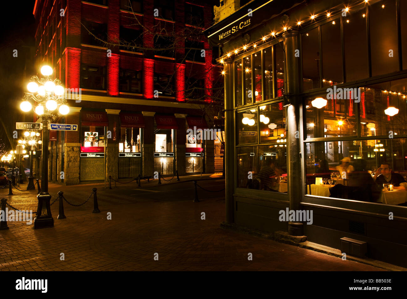 Das Gebiet Gastown Vancouver British Columbia Kanada Stockfoto