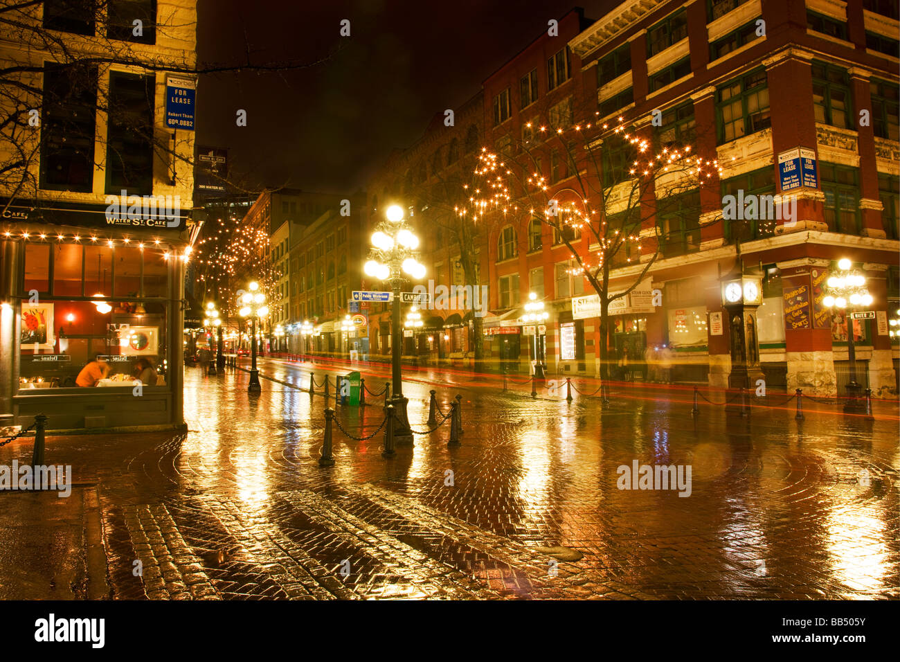 Gastown Bereich in der Gastgeberstadt der 2010 Winter Olympiade Vancouver British Columbia Kanada Stockfoto