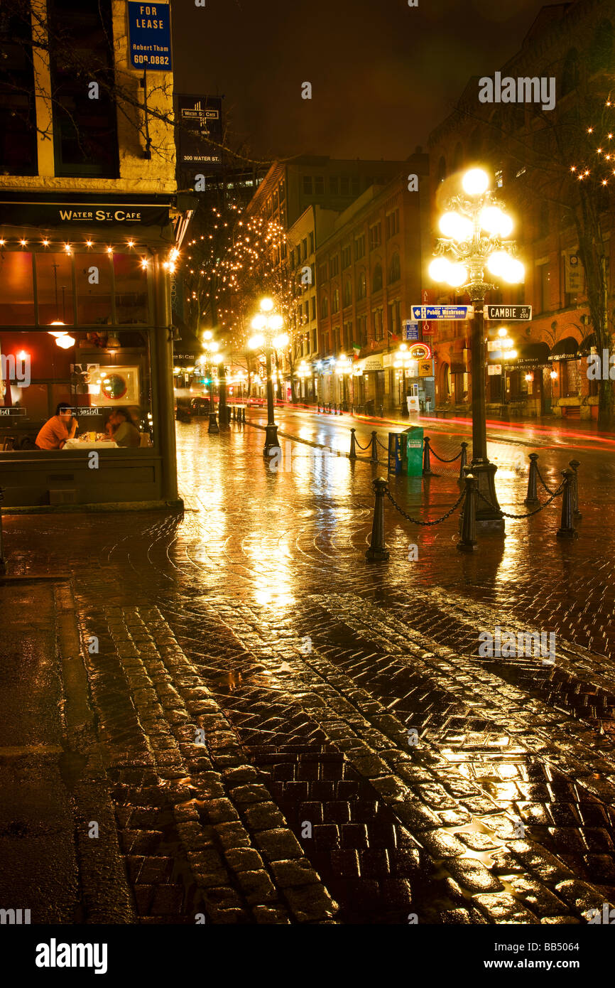 Gastown Bereich in der Gastgeberstadt der 2010 Winter Olympiade Vancouver British Columbia Kanada Stockfoto