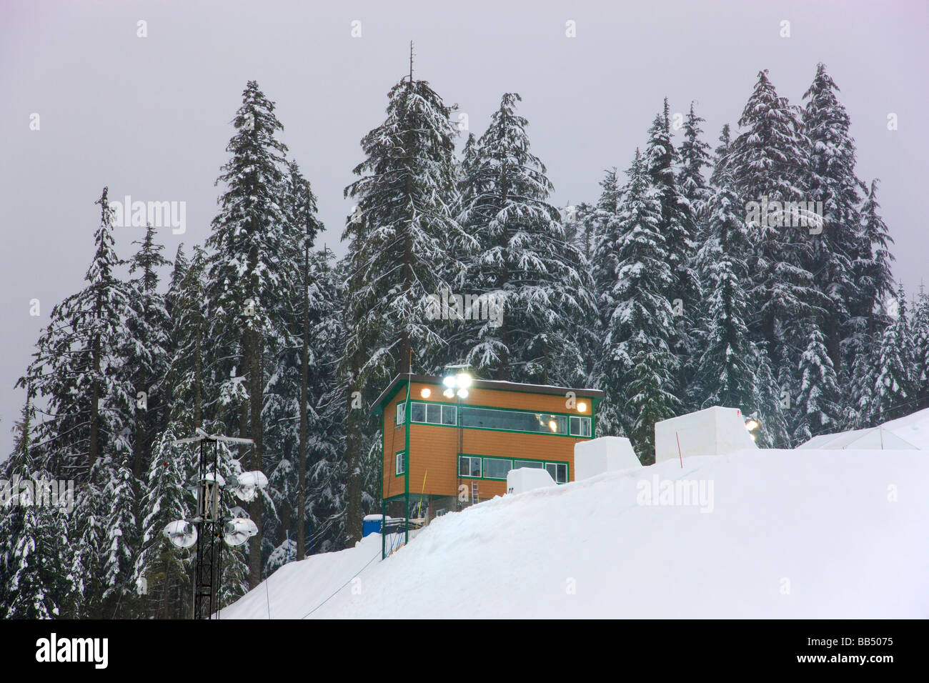 Cypress Mountain Austragungsort für Freestyle-Skifahren und Snowboarden in der 2010 Vancouver Winter Olympics British Columbia Kanada Stockfoto