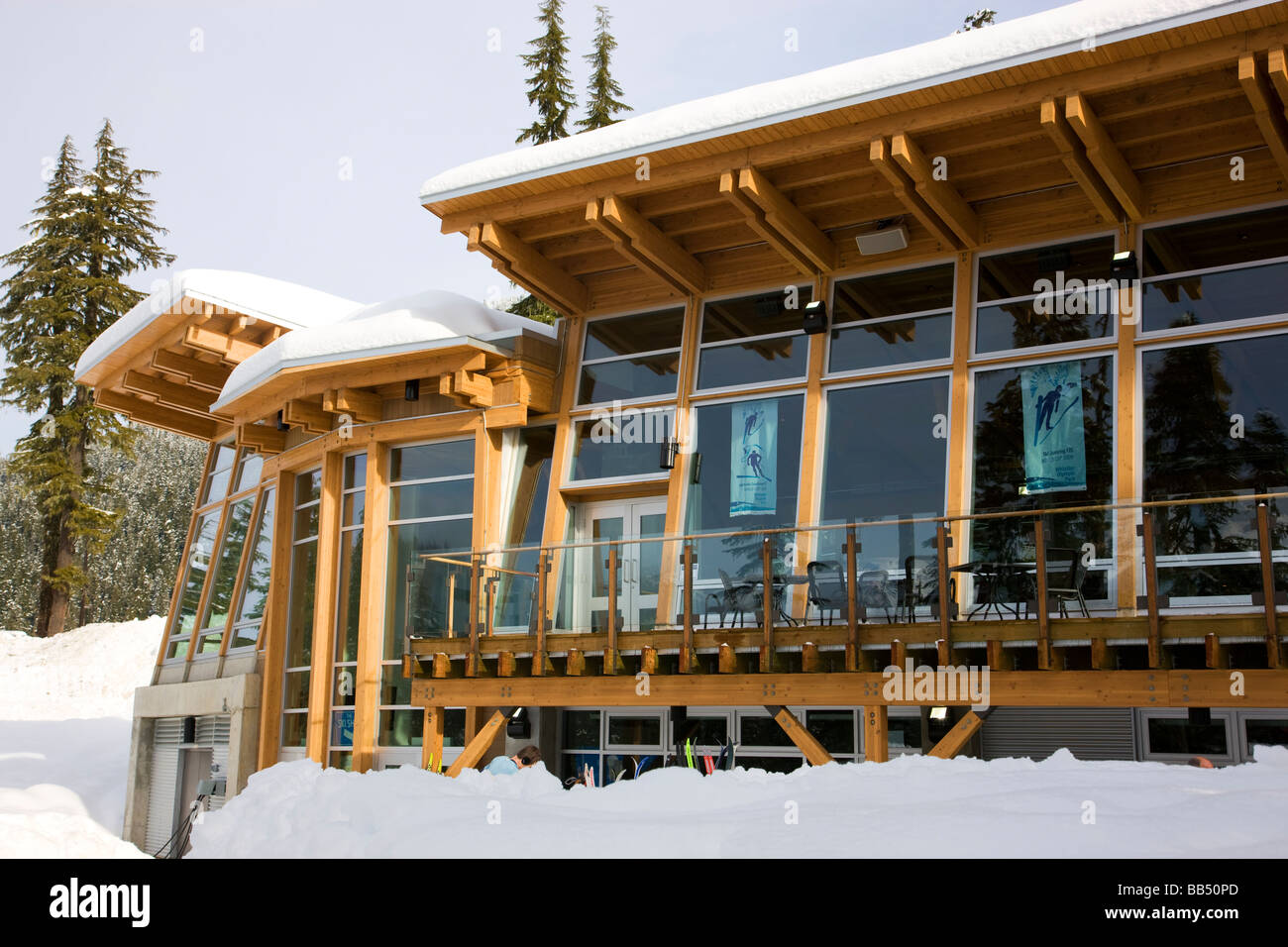 Whistler Olympic Park Gastgeber der nordischen Events in 2010 Vancouver Winter Olympics Whistler British Columbia Kanada Stockfoto