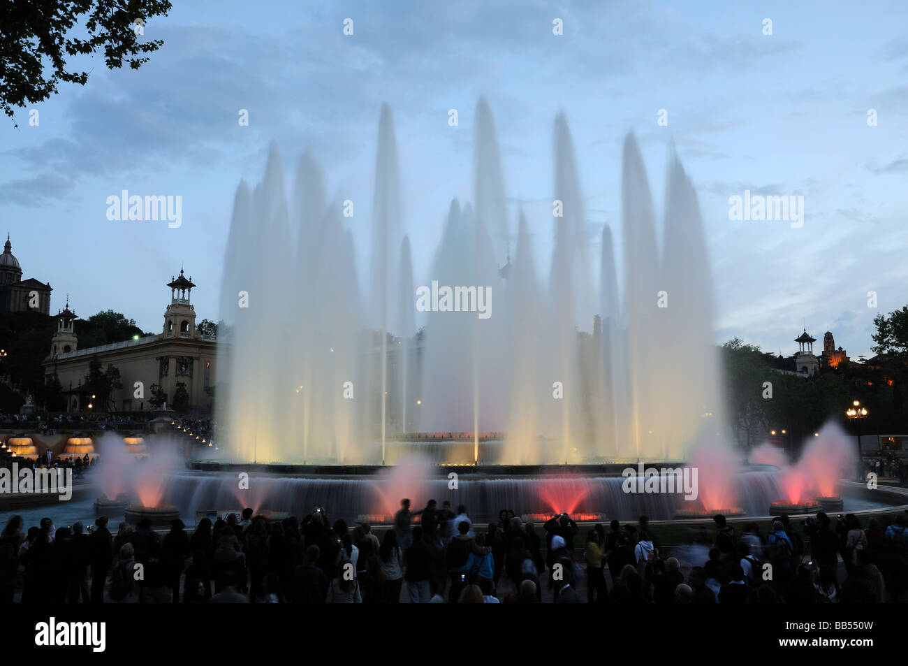 Font Magica - magischen Brunnen in Barcelona Spanien Stockfoto