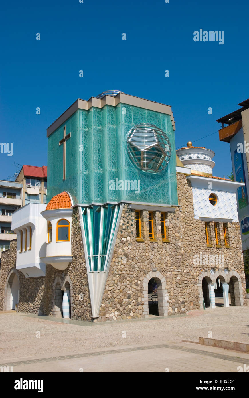 Denkmal Haus von Mutter Teresa in Mitteleuropa Skopje Mazedonien Stockfoto